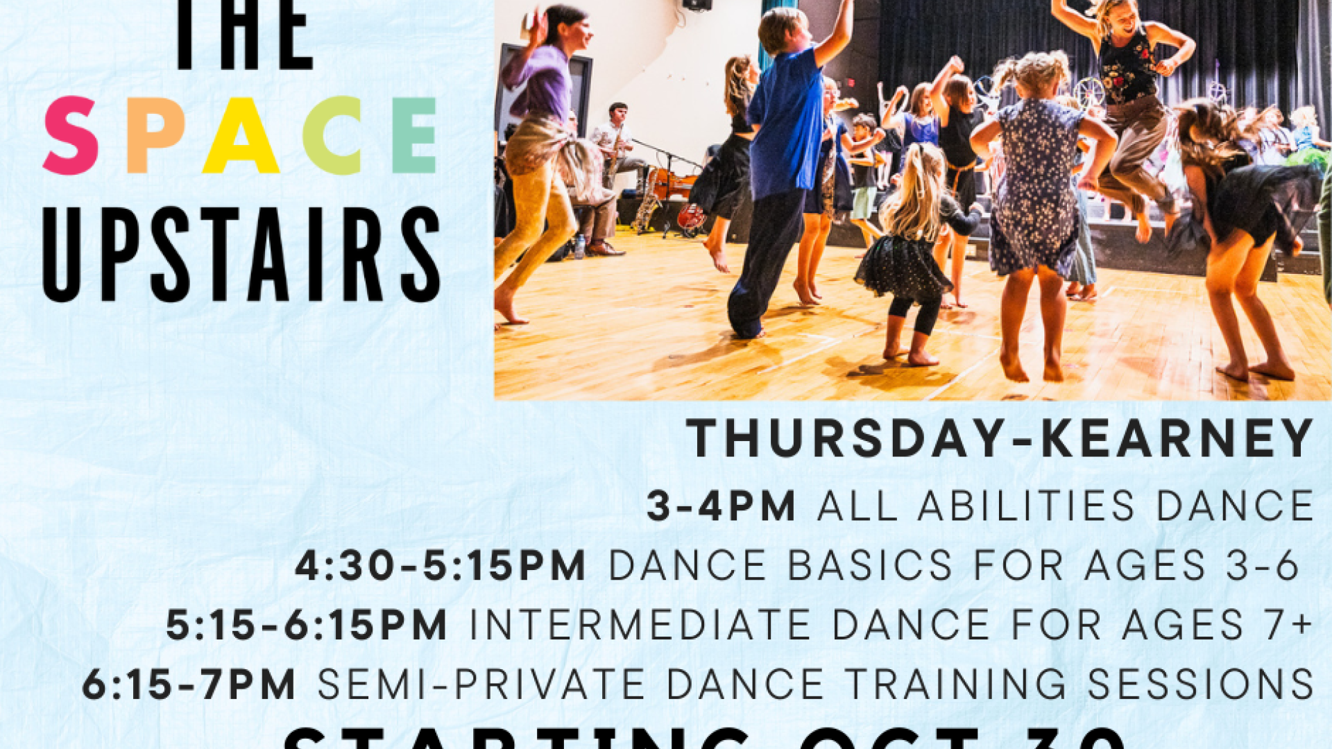 blue kids dance poster