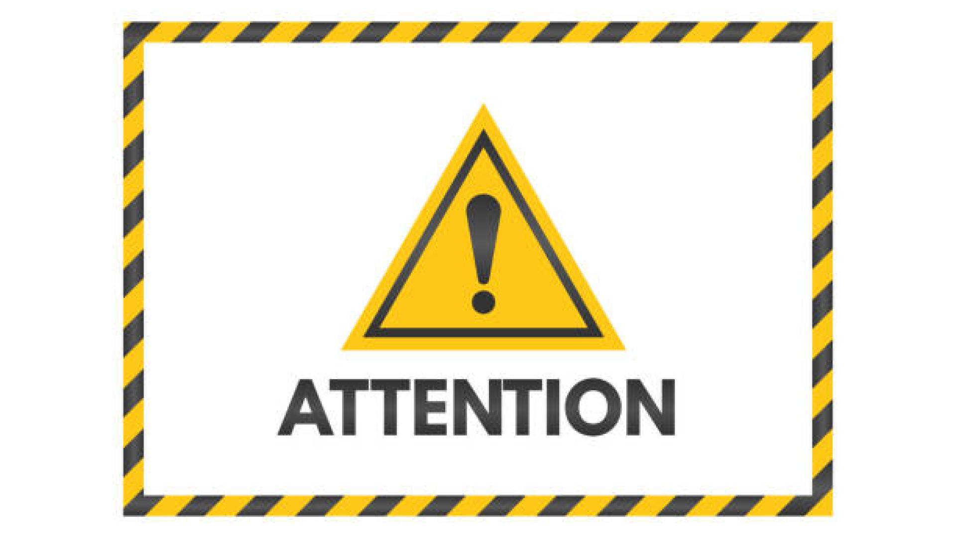 yellow attention triangle