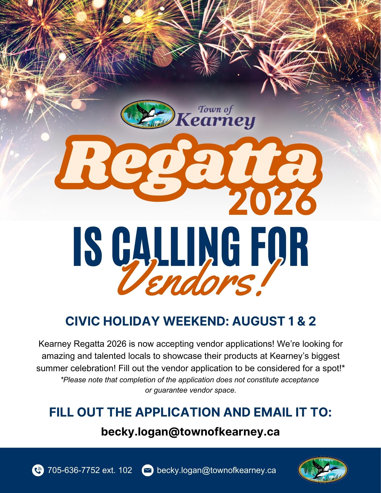 fireworks background, regatta vendor call out 2026
