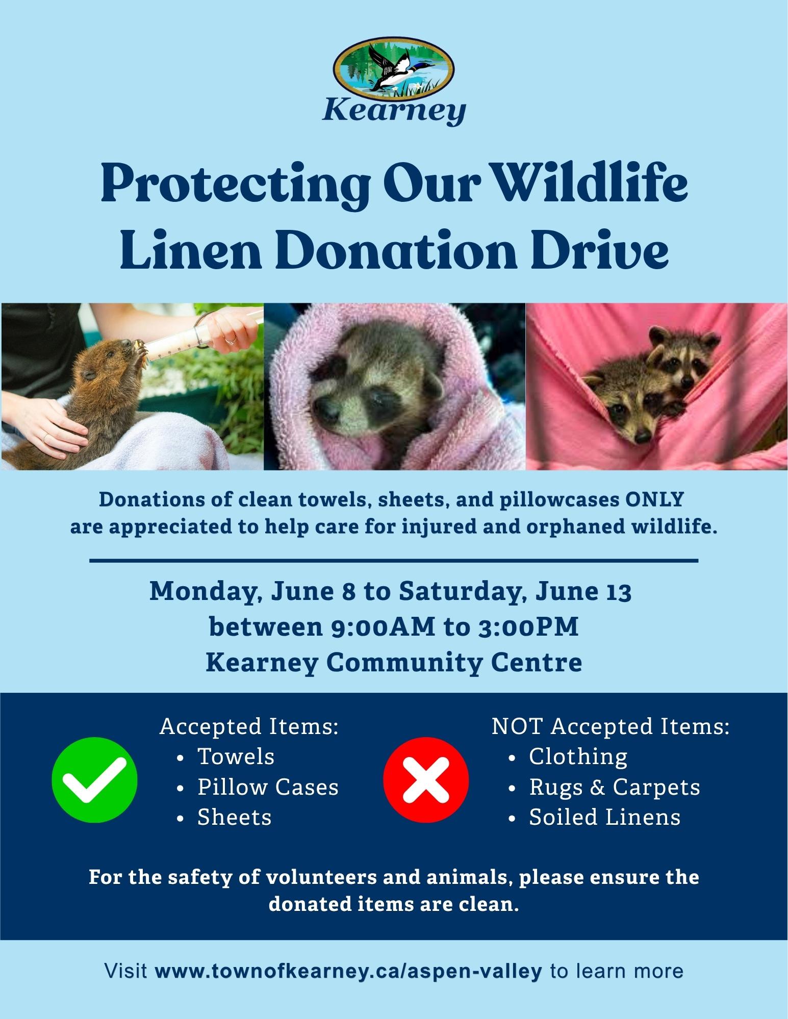 Poster about Linen Donation Drive